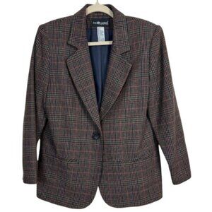 Sag Harbor brown vintage plaid blazer size 12